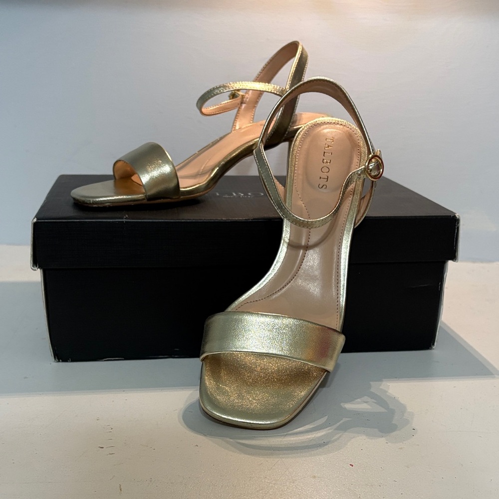 Talbots Metallic Gold Heels